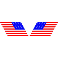 United States of America Aircraft Flag Vinyl Graphics Decal  