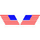 United States of America Aircraft Flag Vinyl Graphics Decals  