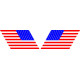 United States of America Aircraft Flag Vinyl Graphics Decals  