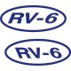 Vans Model RV-6 Aircraft 15 degrees Slant Decals