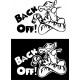  Back Off Warning Signs Decal