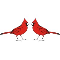 Cardinal Bird decals