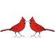 Cardinal Bird decals