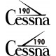 Cessna 190 Businessliner Aircraft Logo Decal