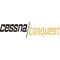 Cessna Conquest Aircraft Script Logo Decal