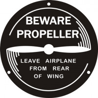 Ercoupe Beware Propeller Aircraft Logo