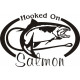 HOOKED On Salmon Boat Decal