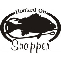 HOOKED On Snapper Boat Decal