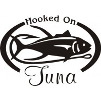 HOOKED On Tuna Boat Decal