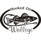 HOOKED On Walleye Boat Decal