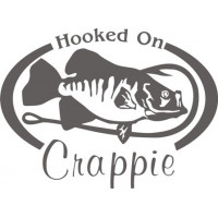 HOOKED ON Crappie Salt Water Fish Decal