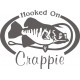 HOOKED ON Crappie Salt Water Fish Decal