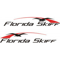 Florida Skiff Boat Logo Vinyl Decals 