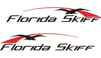 Florida Skiff Boat Logo Vinyl Decals 