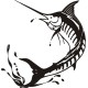 Marlin Fish Boat Salt Water Fish Sticker Decals