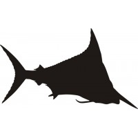 Diving Marlin Fish Logo Boat Decals