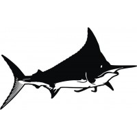Hungry Marlin Fish Logo Decals