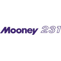 Mooney 231 Aircraft Logo Decals Script 