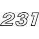 Mooney 231 Aircraft Number Logo