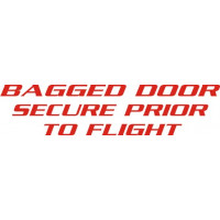 Baggage Door Secure Prior To Flight Placards
