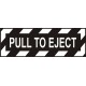 Pull To Eject Aircraft Warning Placard Decals