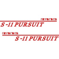 Rans S-11 Pursuit Aircraft Model Decals