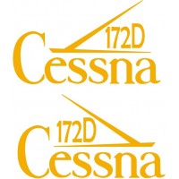 Cessna 172D Aircraft Logo Decal
