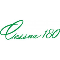 Cessna 180 Aircraft Script Logo Decals
