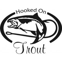 HOOKED On Trout Boat Decal