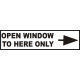 Open Window To Here Only Aircraft Placards Vinyl Graphics Decal 