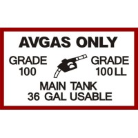 AVGAS MAIN TANK 36 Gallon USABLE 