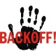 Back Off Hand Signal decal