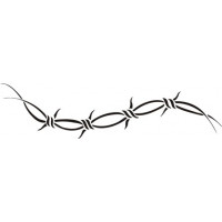  Barbwire Art Decal  