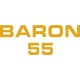 Beechcraft Baron B55 Aircraft Logo,Script 