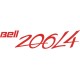 Bell 206L4 Helicopter Logo Vinyl Decals