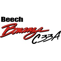 Beechcraft Bonanza C33A Aircraft Logo,Script