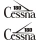 Cessna 180 Skywagon Aircraft Logo Decal