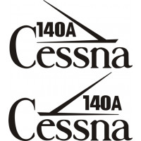 Cessna 140A Aircraft Logo Decal