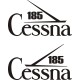 Cessna 185 Skywagon Aircraft Logo Decal