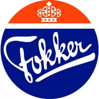 Fokker 4 3/4 Diameter Aircraft Logo