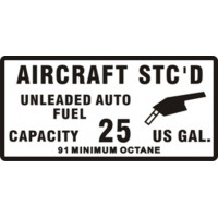 Aircraft STC'D Unleaded Auto 