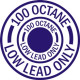 100 Octane Low Lead Only Fuel Placard