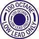 100 Octane Low Lead Only Fuel Placard
