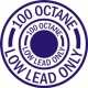 100 Octane Low Lead Only Fuel Placard