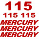 Mercury 115 HP Outboard Boat Logo Vinyl Graphics Decal