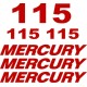 Mercury 115 HP Outboard Boat Logo Vinyl Graphics Decal