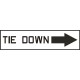 Tie Down Sign Aircraft Placard Decals
