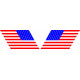 United States of America Aircraft Flag Vinyl Graphics Decal 