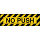 No Push Aircraft Warning Placard Logo