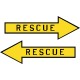 Rescue Aircraft Warning Placard Logo